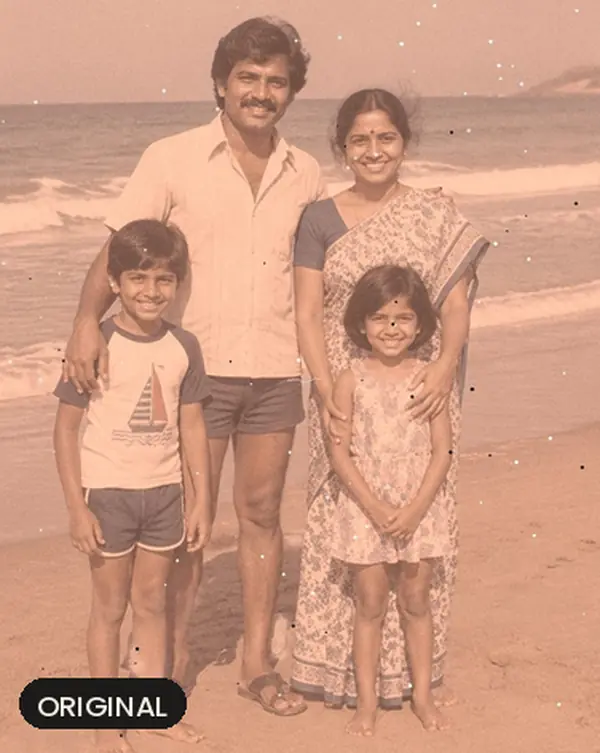 Faded beach photo, original