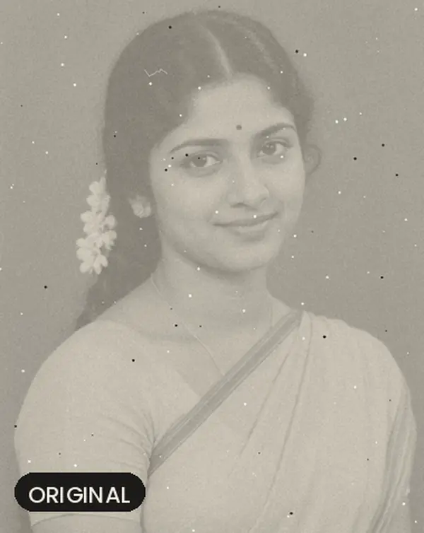 Faded studio portrait, original