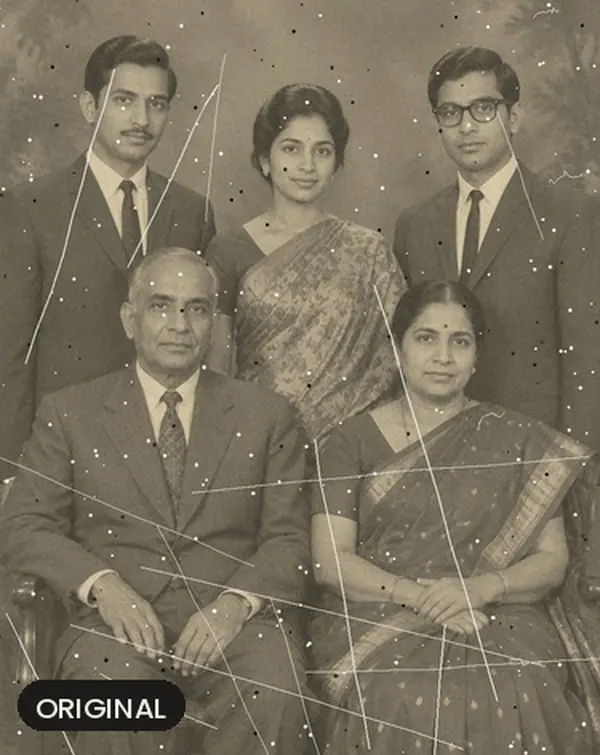 Family group portrait, original