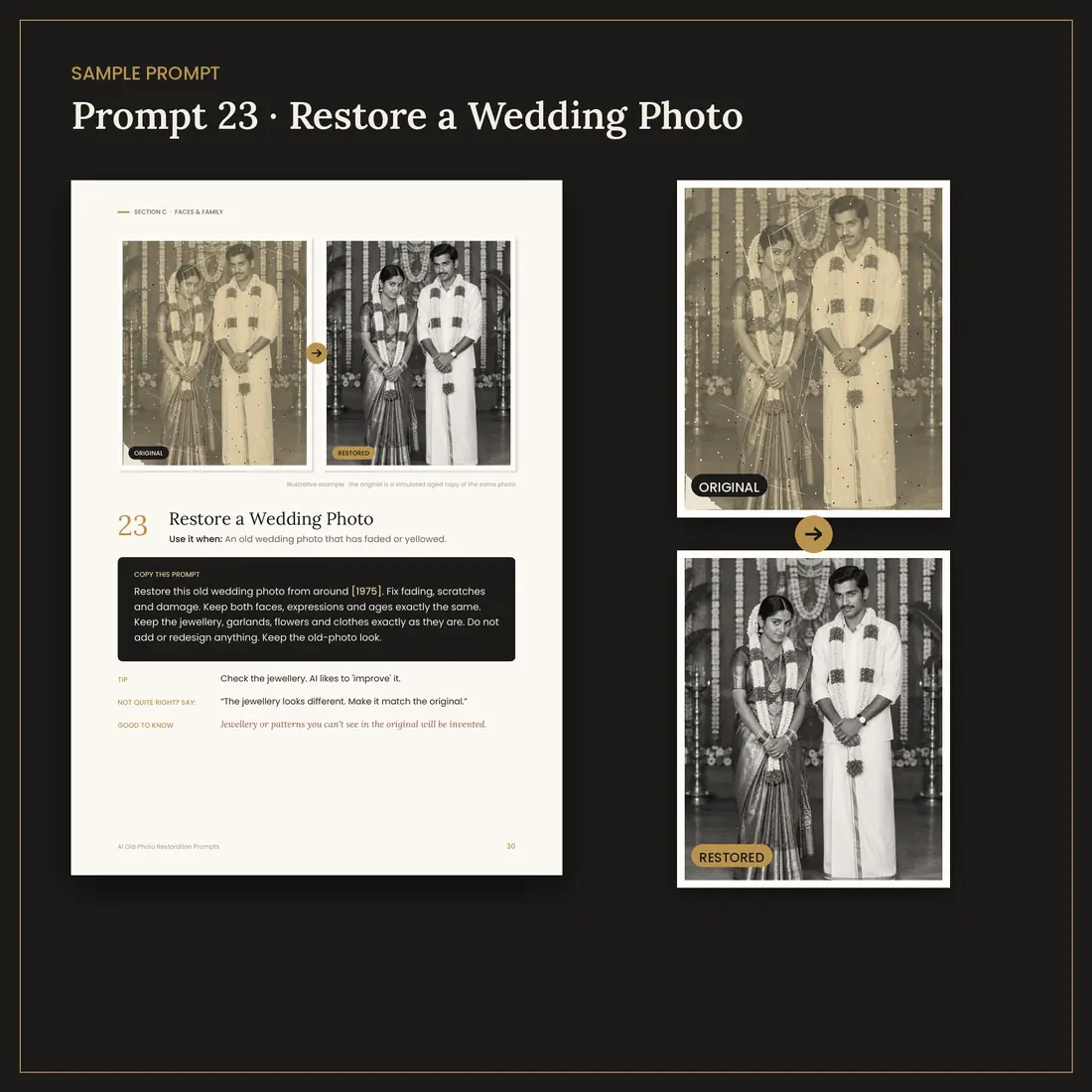 Prompt 23 page: Restore a Wedding Photo