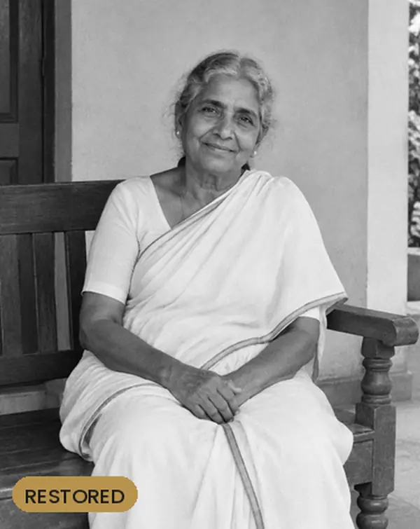 Grandmother portrait, restored
